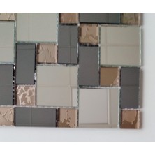 MozaiKristaL Mutfak Tezgah Arası ve Iç Dekorasyon Için Ayna ve Desenli Cam Kristal Cam Mozaik Mi x .