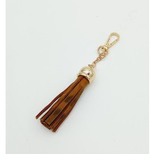 Angel Çanta Aksesuar Gerçek Deri Kovanlı Püskül Crazy Oil Hardal Light Gold Metalli