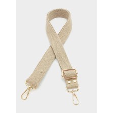 Angel Çanta Aksesuar Pamuklu Kolon 120X3 cm Bej Light Gold Metalli