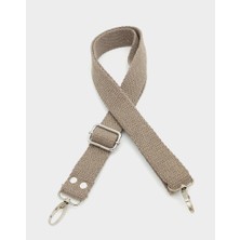 Angel Çanta Aksesuar Pamuklu Kolon 120X3 cm Vizon Gümüş Metalli