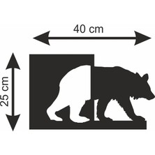 Ayı Ahşap Dekor 40X25 cm