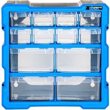 Monoblok 12 Çekmeceli Set TK-6007 - Çivi Vida Takı Organizer Kutusu