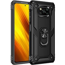 Apsuwa Xiaomi Poco X3 Kılıf Vega Standlı Yüzüklü + Ekran Koruyucu Nano