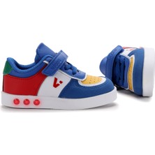 Potincim 313.21K.130 Sam Günlük Işıklı Cırtlı Kız/erkek Çocuk Spor Ayakkabı Saks Mavi