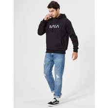 Black Sokak Siyah Erkek Nasa Sweatshirt