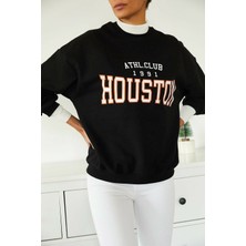 Black Sokak Kadın Siyah Houston Sweatshirt