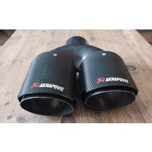 Akrapovic 90 mm Sağ Çıkışlı Çiftli İçi Krom Karbon Kaplama