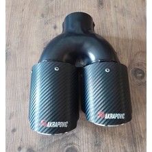 Akrapovic 90 mm Sağ Çıkışlı Çiftli İçi Krom Karbon Kaplama