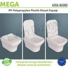 Aqua Bagno Mega  Yavaş Kapanan Klozet Kapağı