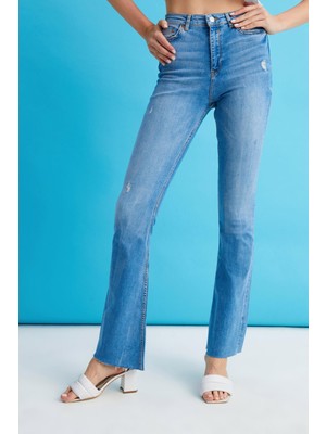 Alexander Gardi Yüksek Bel Flare Jeans (B22-CML-PN-06)