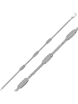 925 Gümüş Gümüş Su Yolu Bayan Bileklik