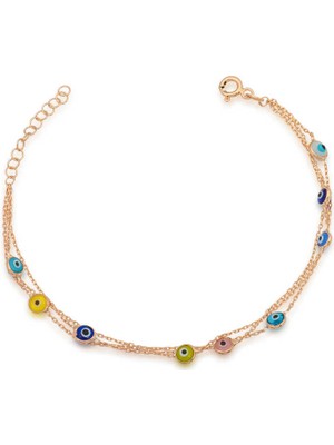 925 Gümüş Gümüş Nazar Bayan Bileklik