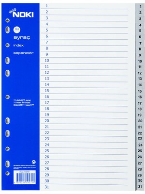 Noki Rakam 1-31 Ayraç Seperatör