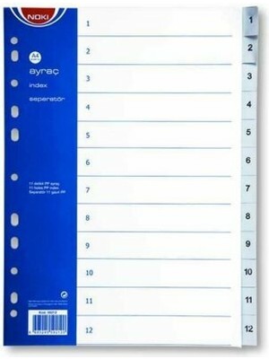 Noki Rakam 1-12 Ayraç Seperatör