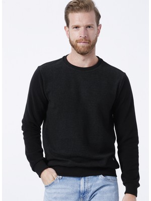 Lee Cooper Bisiklet Yaka Siyah - Antrasit Erkek Sweatshirt 231 Lcm 241012 Newdıago