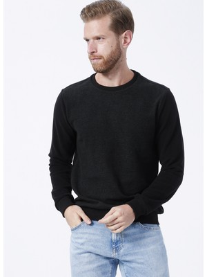 Lee Cooper Bisiklet Yaka Siyah - Antrasit Erkek Sweatshirt 231 Lcm 241012 Newdıago