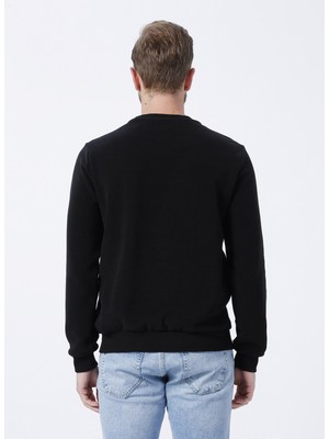 Lee Cooper Bisiklet Yaka Siyah - Antrasit Erkek Sweatshirt 231 Lcm 241012 Newdıago