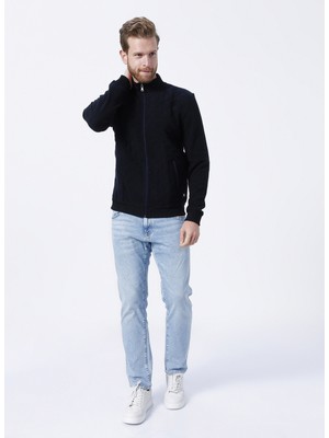 Lee Cooper Bisiklet Yaka Lacivert Erkek Sweatshirt 221 Lcm 2410442501_NEWJUMP Sweatshı