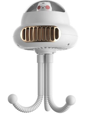 Ahtapot Fan Uzay Kapsülü Bladeless Fan, Babah Masaüstü Handli USB Şarj Fanı