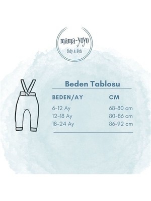 Mama Yoyo Askılı  Triko Bebek Taytı - Indigo