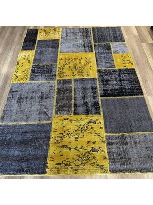 Hoom Rugs Kırkyama 175 Yellow Grey El Dokuma Kilim