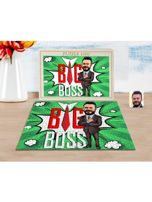 Kişiye Özel Erkek Big Boss Karikatürlü 1000 Parça Profesyonel Puzzle-4