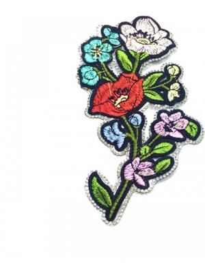 Bidoluhobi Yapıştırma Kenarları Taşlı Çiçek Model 6