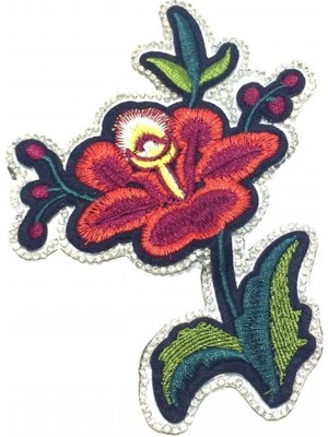 Bidoluhobi Yapıştırma Kenarları Taşlı Çiçek Model 9