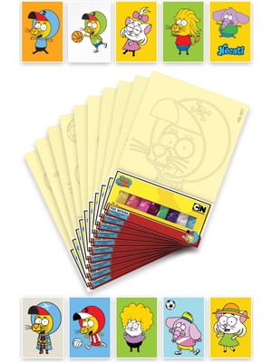 Artikel Kral Şakir ve Ailesi Tuz Boyama Oyunu Seti 10 Lu , Eğitici Aktivite , Kum Boyama Oyunu TB-019