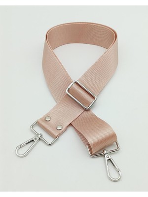 Angel Çanta Aksesuar Polyester Kolon 120X4 cm Pudra Gümüş Metalli