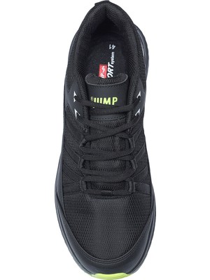JUMP 24865 Full Siyah - Neon Yeşil Erkek Günlük Rahat Yürüyüş Sneaker Spor Ayakkabı
