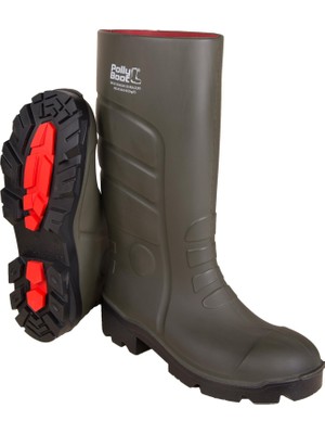 Polly Boot Galaxy Vega S4 Haki Renk Çelik Burunlu  Çizme Bot