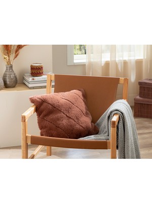 English Home Soft Touch Rabbit Peluş Kırlent Kılıfı 45 x 45 cm Haki