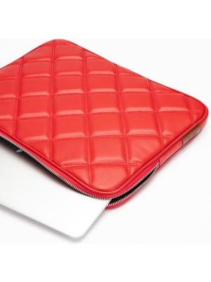 Başkent Çanta 13.3'' ve 14'' Inç Macbook Air Kapitone Deri Laptop Kılıfı