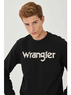 Wrangler W212025001 Erkek Siyah Sweat