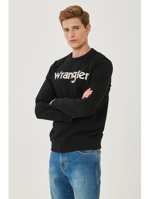 Wrangler W212025001 Erkek Siyah Sweat