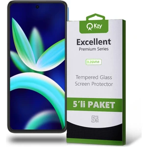 Kzy Omix X600 Temperli Ekran Koruyucu Kırılmaz Cam Ekonomik 5'li Paket
