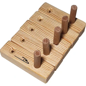 Barış Dizayn Doğal Ahşap Tekli Mini Askılık Çok Amaçlı Dolap Duvar Askısı (5li Set)