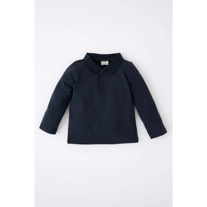 Erkek Bebek Basic Polo Yaka Pike Uzun Kollu Tişört Y1407A222AU