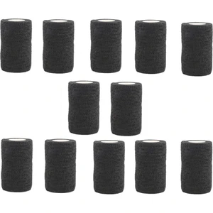 Kendinden Yapışkanlı Coban Elastik Bandaj 10 cm x 4,5m Siyah 12 Adet