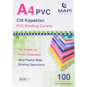 Mapilam A4 160MM Pvc Cilt Kapak 100LÜ ŞEFFAF-4883