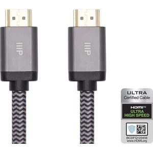8k Sertifikalı Örgülü Ultra Yüksek Hızlı HDMI Kablosu - HDMI 2.1 | 8K@60Hz | 48GB/SN | Cl2 Wall Rated | 28-30AWG | Siyah 2 M