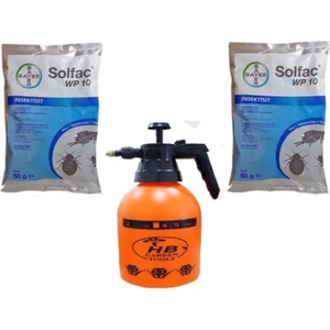Solfac Böcek Ilacı Pire Bit  2 Adet 50 gr Solfac Wp 10 ve 2 Lt Ilaçlama Pompası