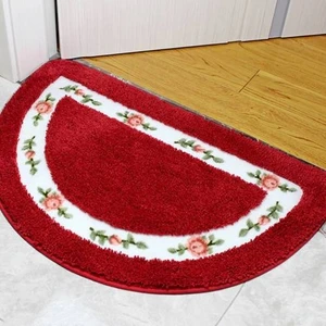 Pastoral Yarım Daire Hali, Sevimli Yatak Odası Tuvalet Banyo Banyo Kapısı Kaymaz Ayak Mat(Yurt Dışından)