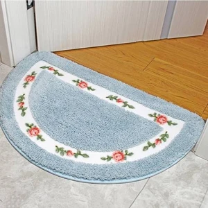 Pastoral Yarım Daire Hali, Sevimli Yatak Odası Tuvalet Banyo Banyo Kapısı Kaymaz Ayak Mat(Yurt Dışından)