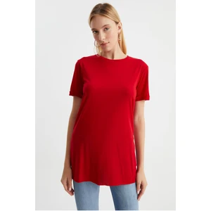 Alexander Gardi Bisiklet Yaka Yanı Yırtmaçlı T-Shirt (B22-23800)