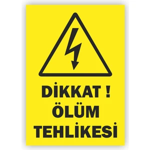 AYT Çözüm Ölüm Tehlike Levhası Metal 15 x 20 cm