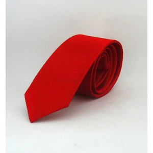 Kırmızı Çocuk Boy Düz Renk Saten Kravat - Ck-01