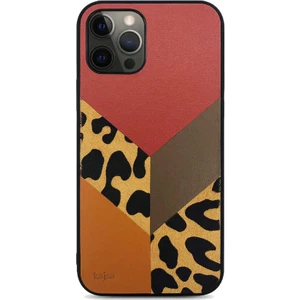 Apple iPhone 12 Pro Kılıf Kajsa Glamorous Serisi Leopard Combo Kapak