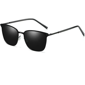 Erkek Güneş Gözlüğü Yeni Varış Kare Polarize Güneş Gözlüğü Metal Sürücü Gece Görüş Gözlüğü Güneş Gözlüğü